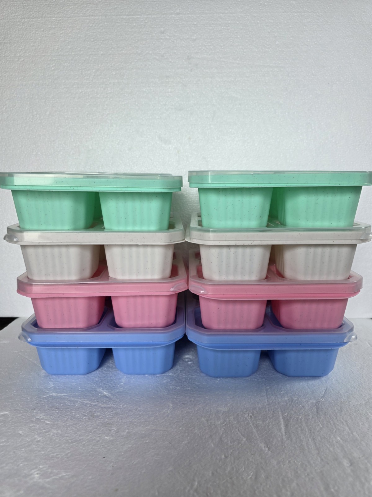 Reusable 8×4 Section ToGo Food or Snack Containers + Lids. Opened/ Never Used