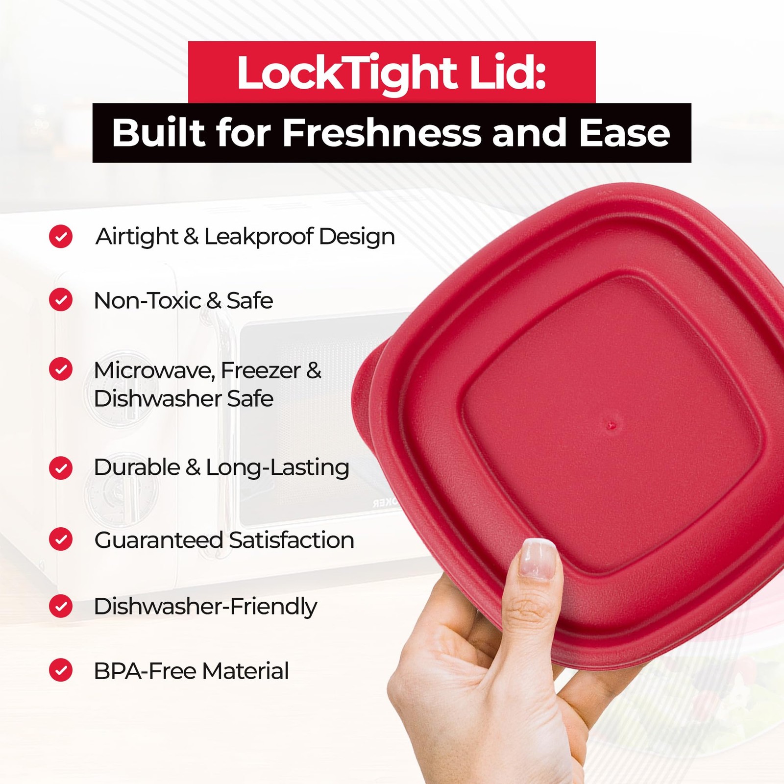 Replacement Lids for Rubbermaid 1/2-Cup, 1.25-Cup, 2-Cup, 3/5/7 Cup, Bundle 1