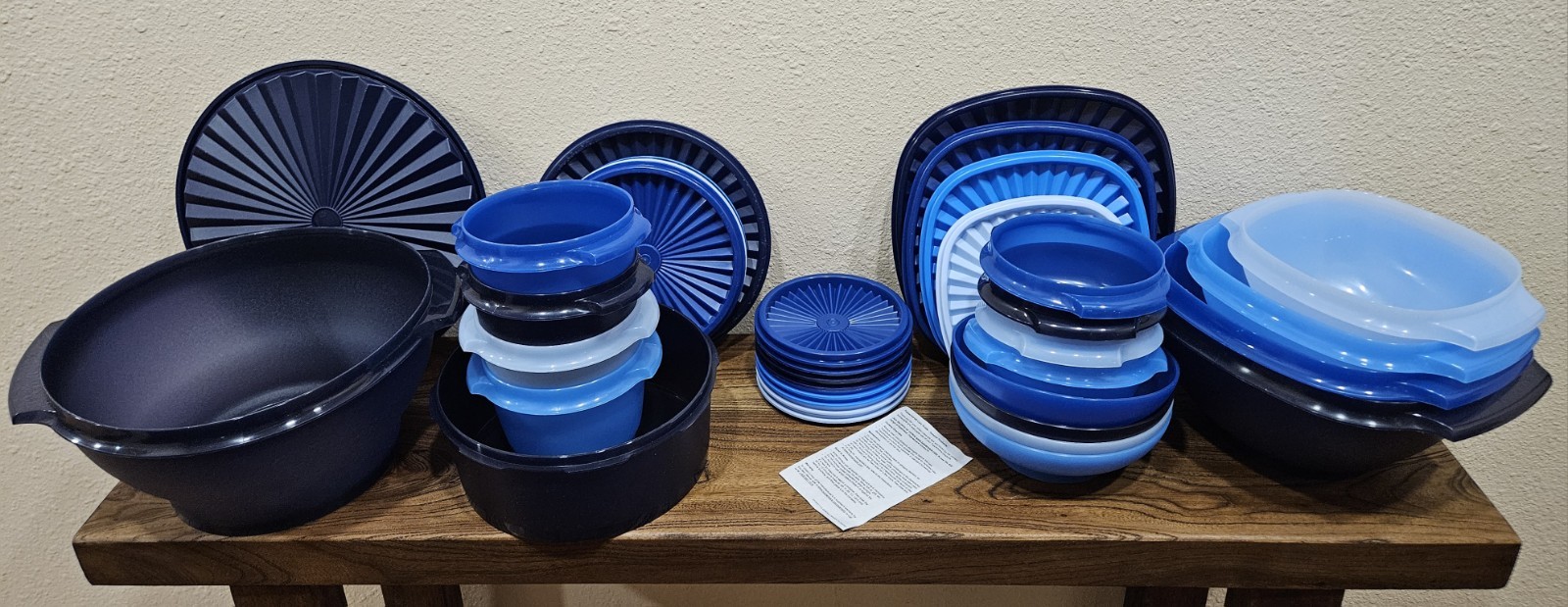 NEW 36 pc Tupperware Classic Servalier Blues Set Open Box