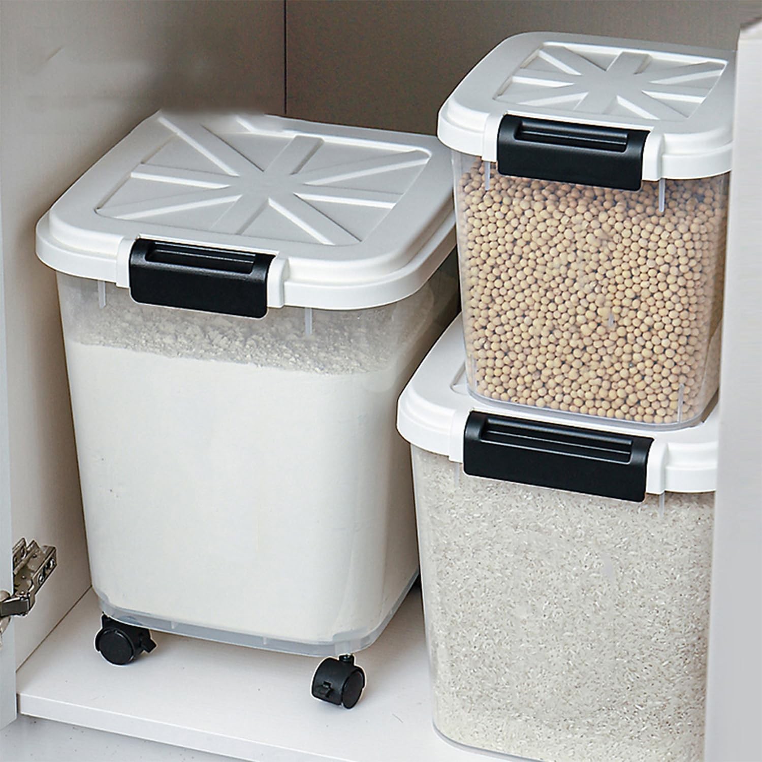 HANAMYA 40 LB Rice Storage Container with Measuring Cup, BPA free, For Rice |…