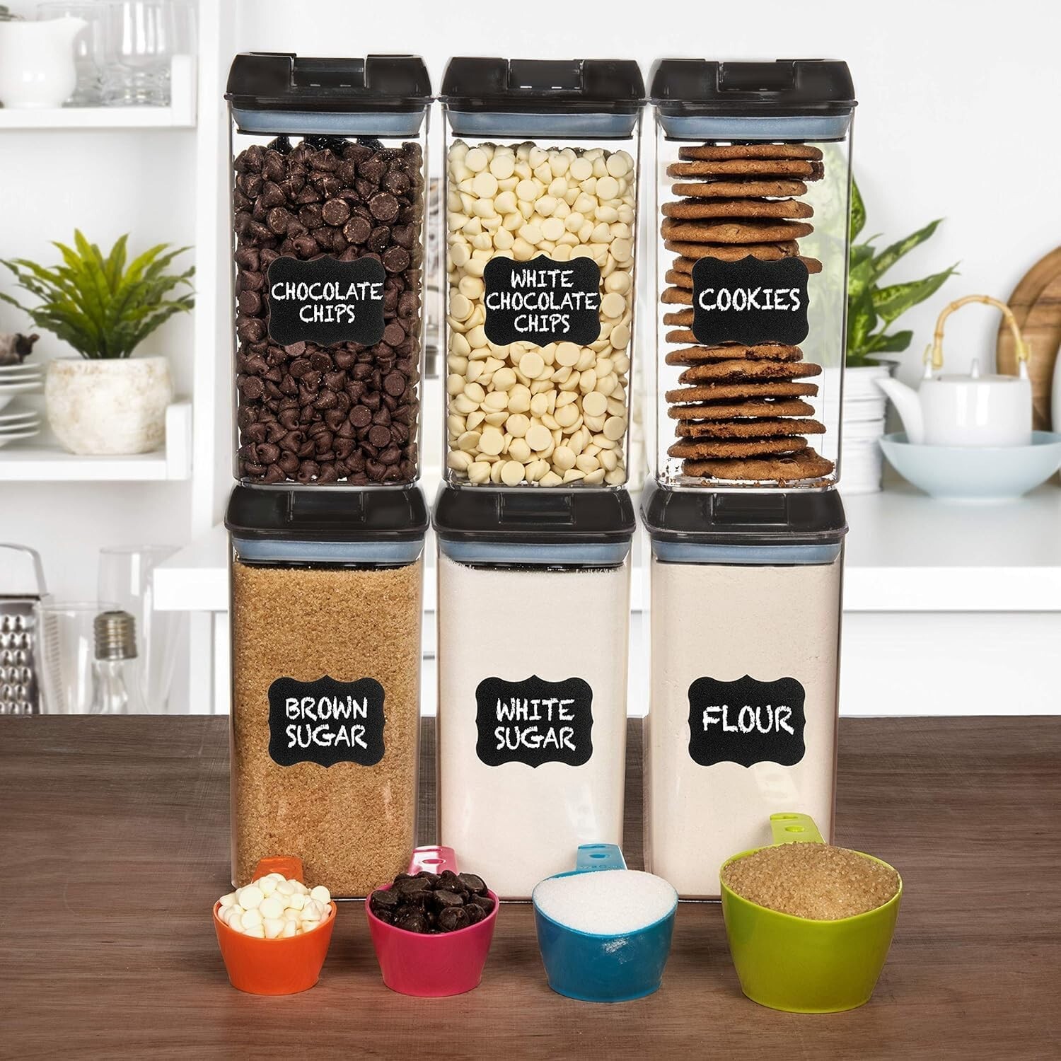 Premium Clear Plastic Airtight Containers – 1.2L Snap Lids for Snacks & Pasta