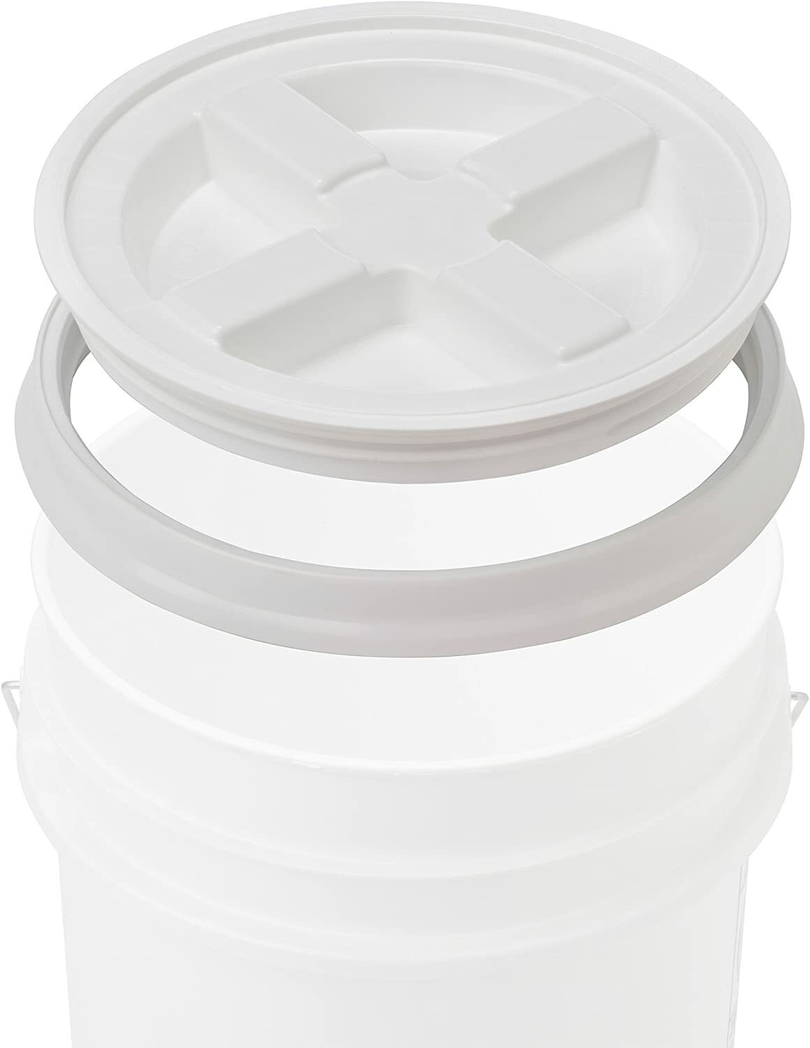 5 Gallon Food Grade Buckets BPA Free Gamma Screw on lids pails 90mil (2 Pack )