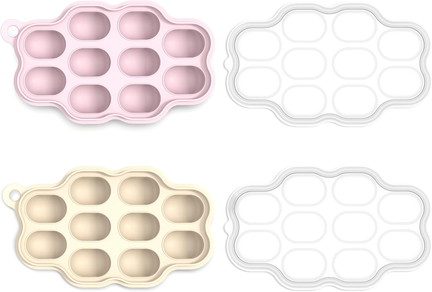 Baby Food Freezer Trays with Lids (2 Pack), Silicone Nibble Freezer Tray, Bre…