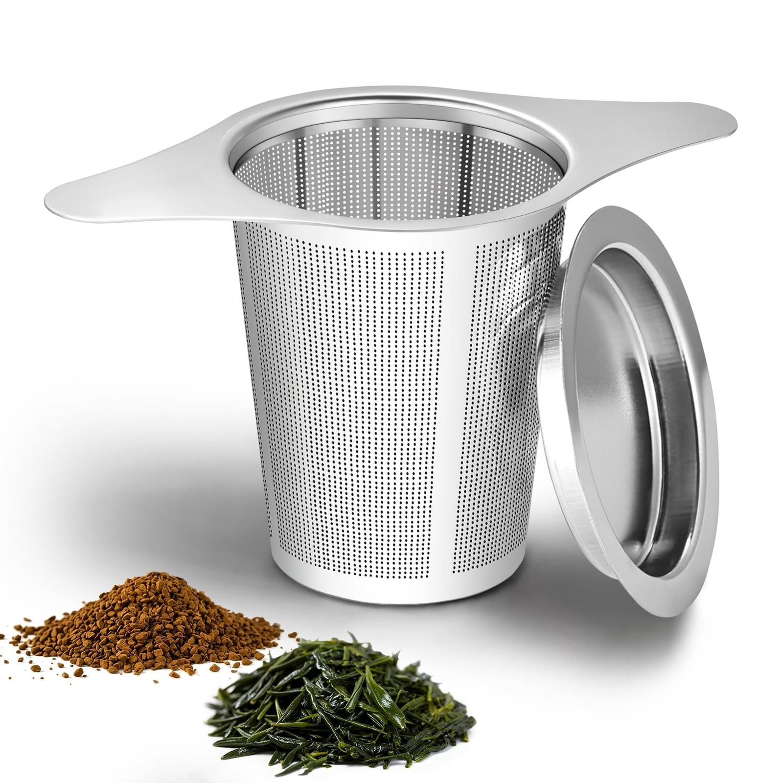 Tea infuser,Stainless Steel Steeper and Strainer, 5.1*3.1*3.1in, Silver