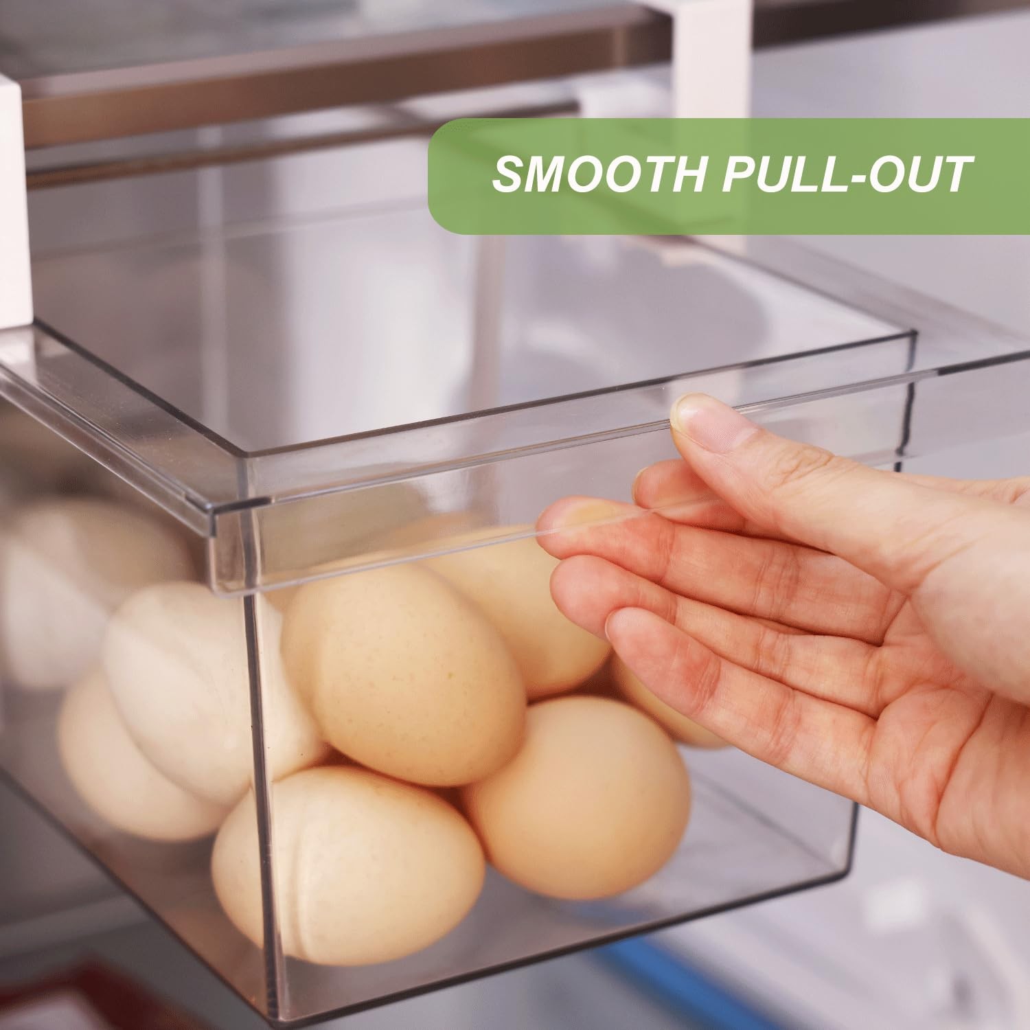 Yatmung 2 Pack Extra-Large Deli Drawer Organizer for Refrigerator Pull 2