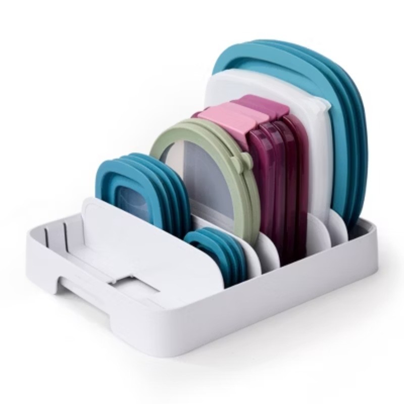 10.8″ D x 13.2″ W x 3.3″ H; made with high-quality Container Lid Organizer