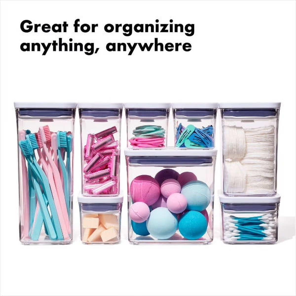 OXO POP Container 5-Piece Set Food Storage Container, White