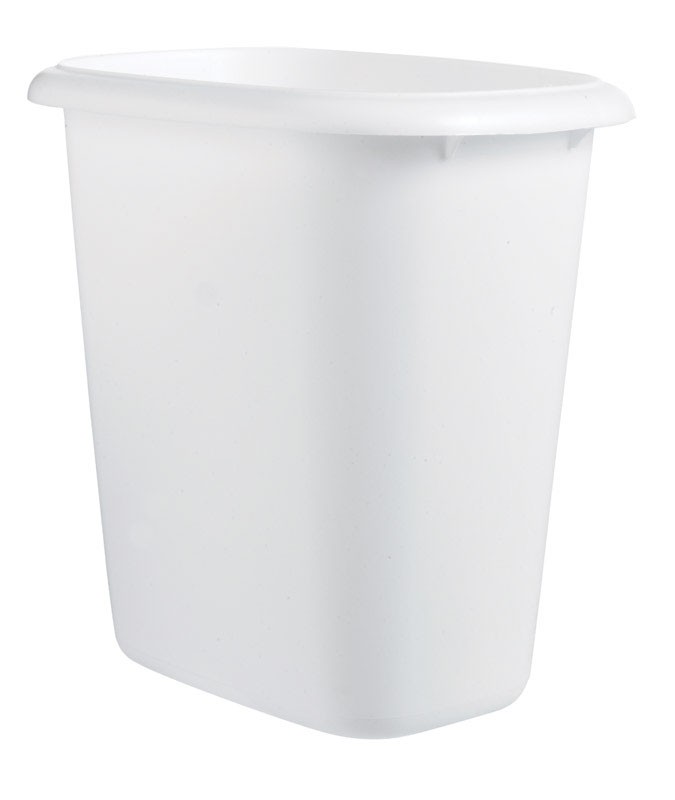 Rubbermaid 1.5 gal White Plastic Vanity Wastebasket (Pack of 12)