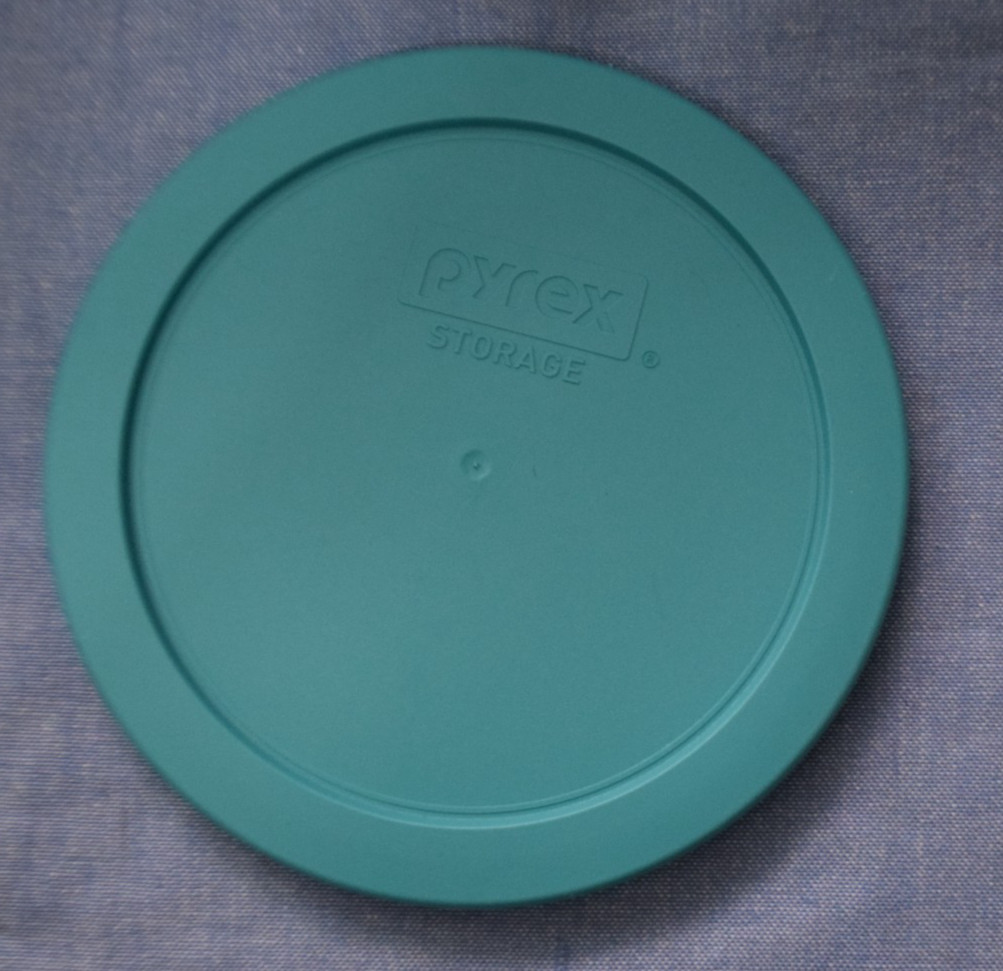 Pyrex Storage #7201 Teal Greenish-Blue 6.25″ Round Plastic Replacement Lid Cover