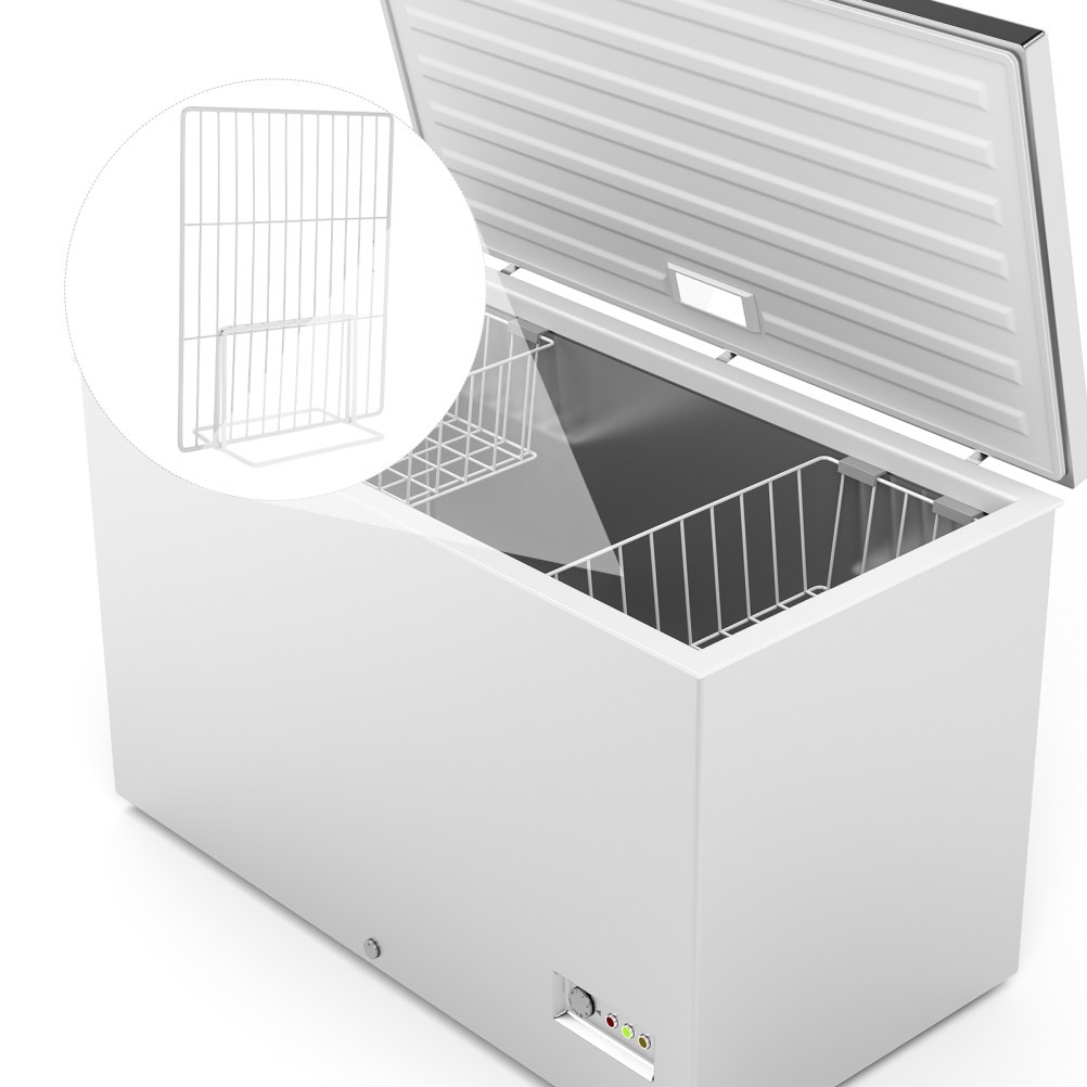 2Pcs Metal Mesh Wire Divider for Freezer Adjustable White Refrigerator Separator