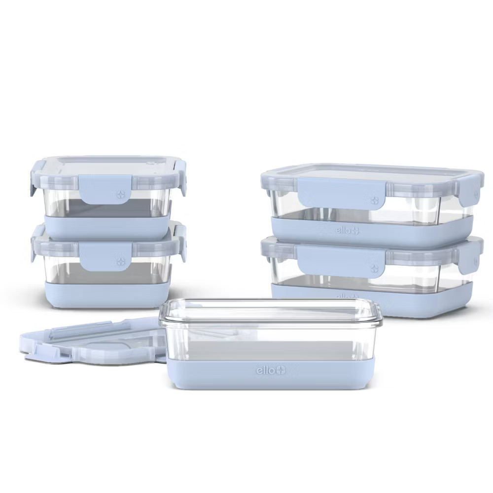 Ello Duraglass Refresh 10pc (set of 5) Glass Meal Prep Food Storage