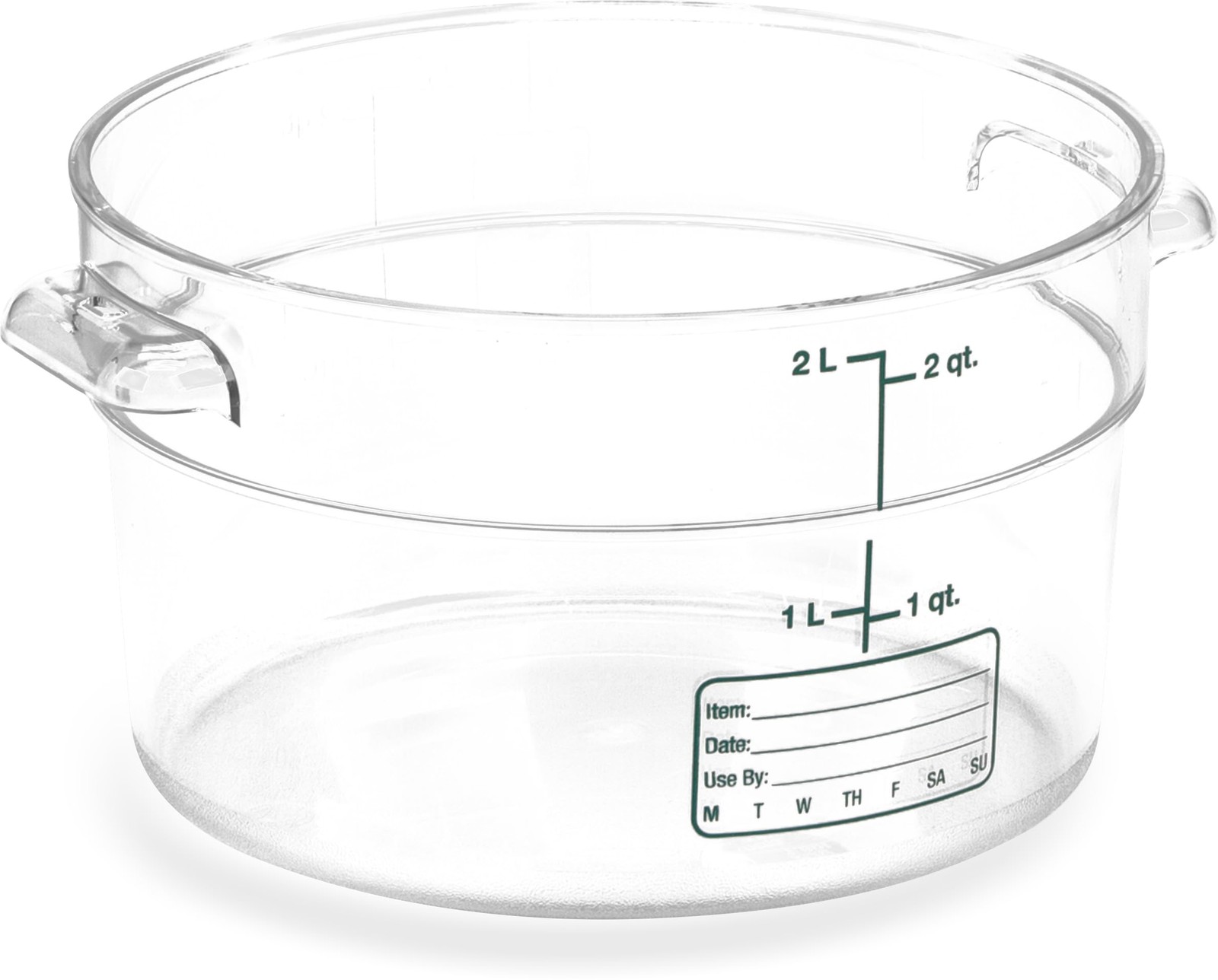 Carlisle FoodService Products Storplus Round Food Storage 2 Quarts, Clear