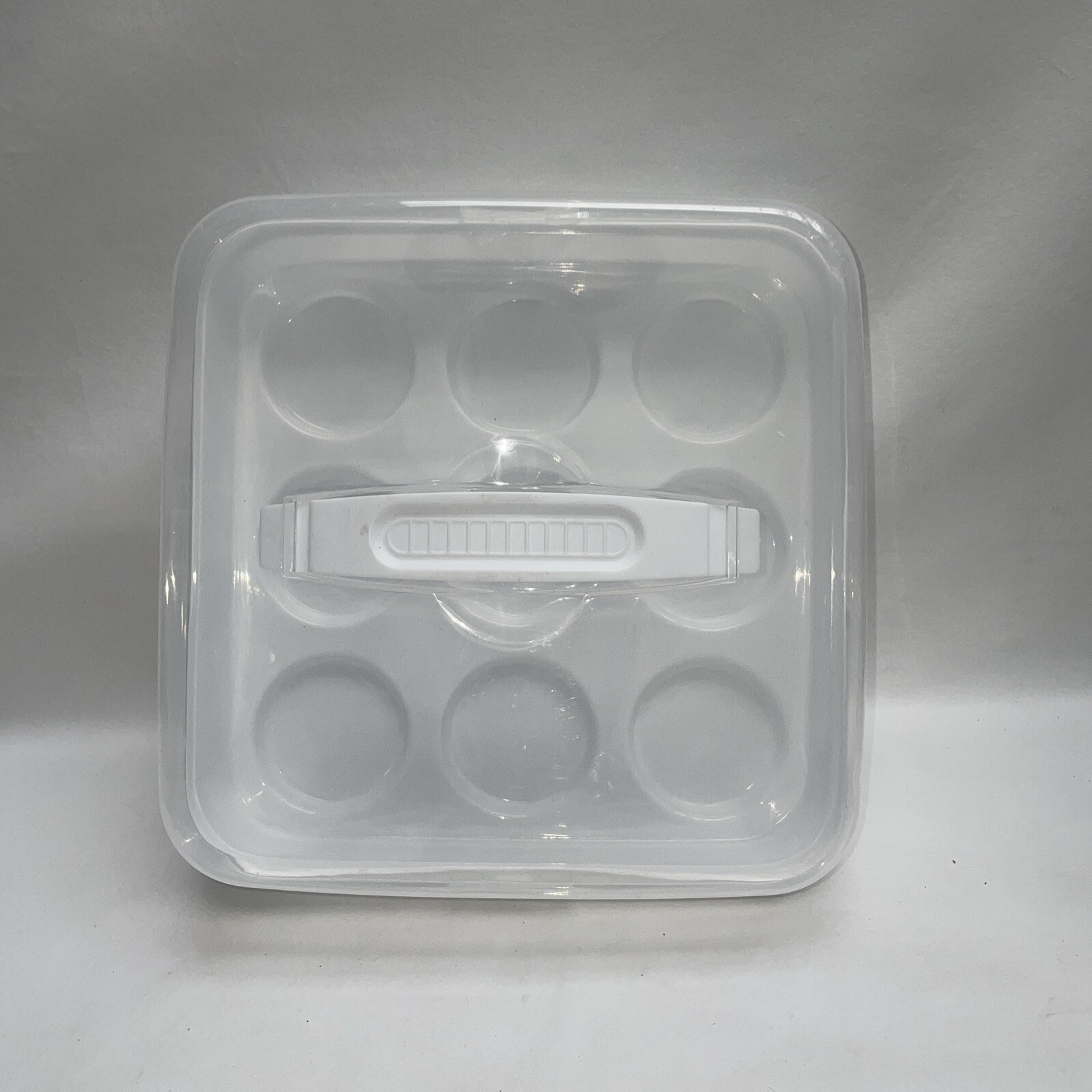 Muffin Carrier Reusable White Cupcake Container Caddy Lid and Handle BPA-FREE(2)