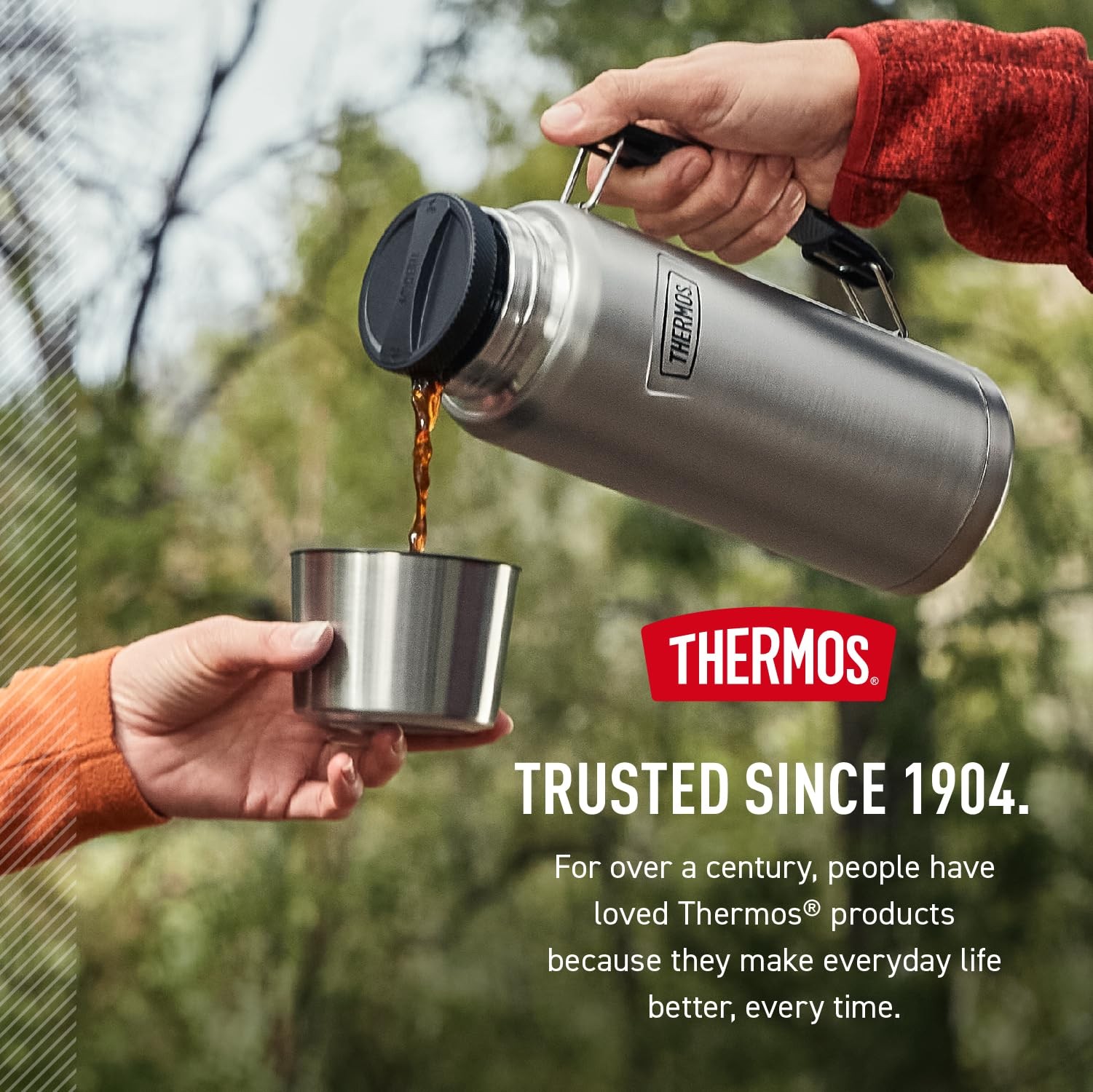 Thermos Icon Series Stainless Steel Beverage Bottle Matte Stainless Steel 40 Oz