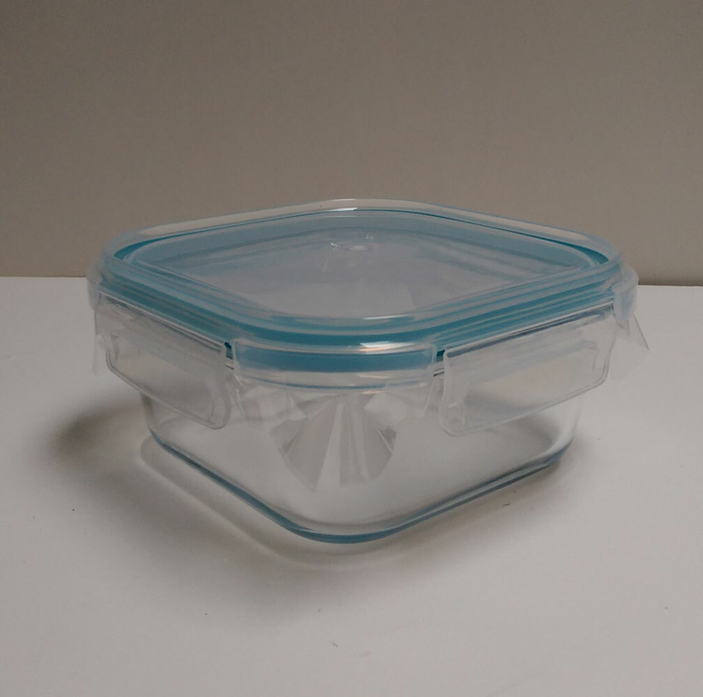 NEOFLAM 6 PC Cloc Glass Food Container Storage Lunch Airtight Lids Gift Set NEW
