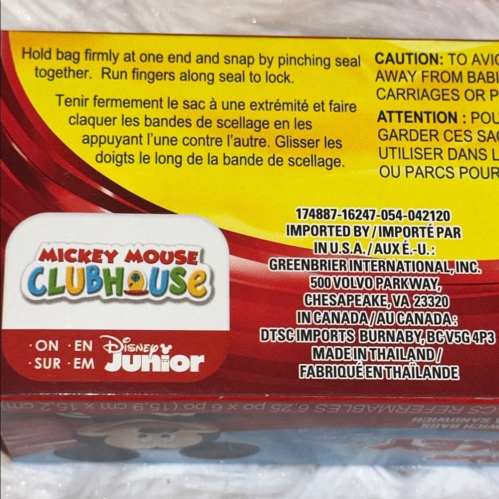 Disney Mickey Mouse Sandwich Bags Junior Clubhouse Just Awesome 40 Bags!