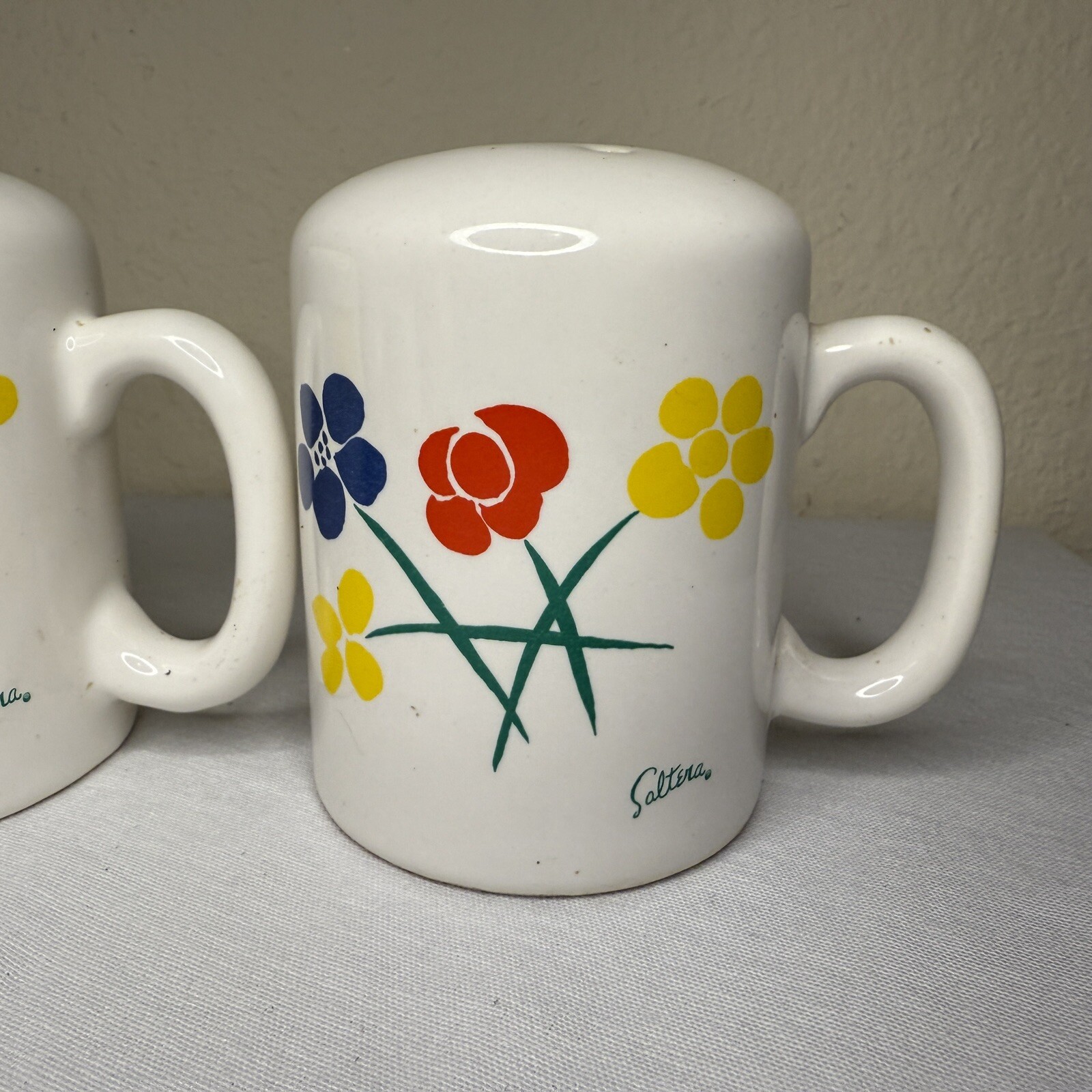 Vintage Himark Saltera Floral Design Salt And Pepper Shakers 4’in Tall