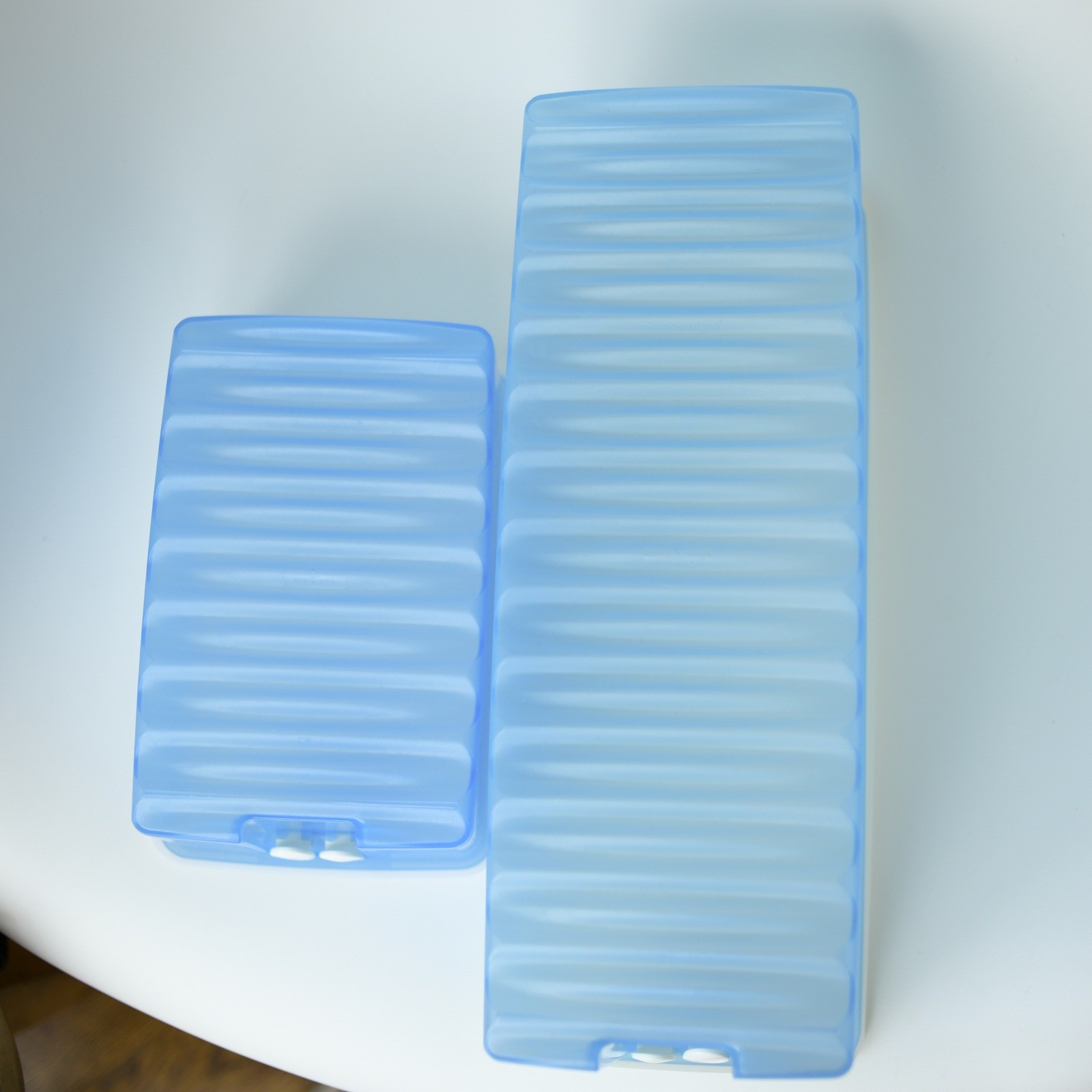 Tupperware FridgeSmart Vented Refrigerator Containers Blue Lids 3991A-1 3995-A1