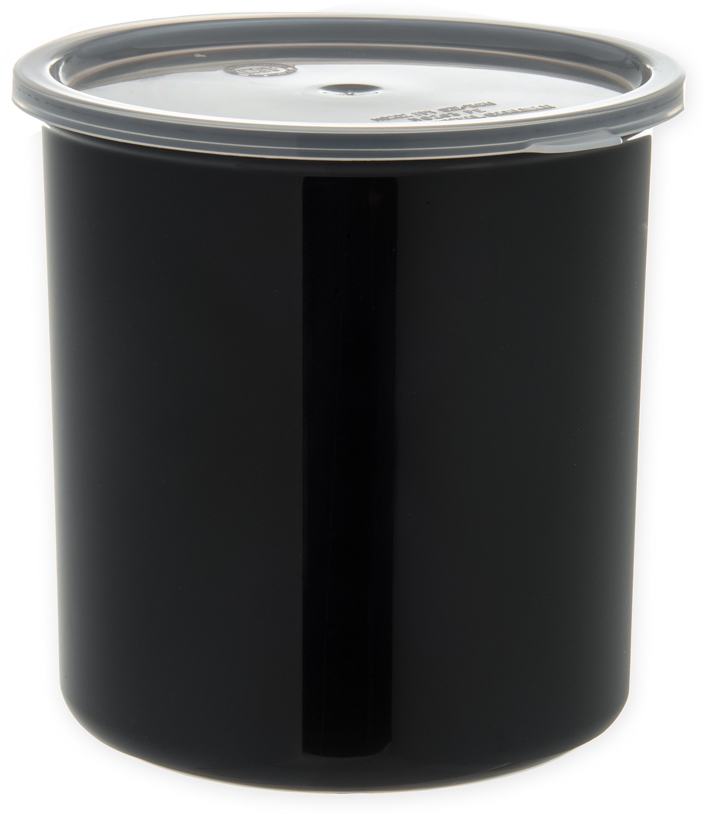 2.7 Quart Black Food Storage Container With Translucent Snap On Lids