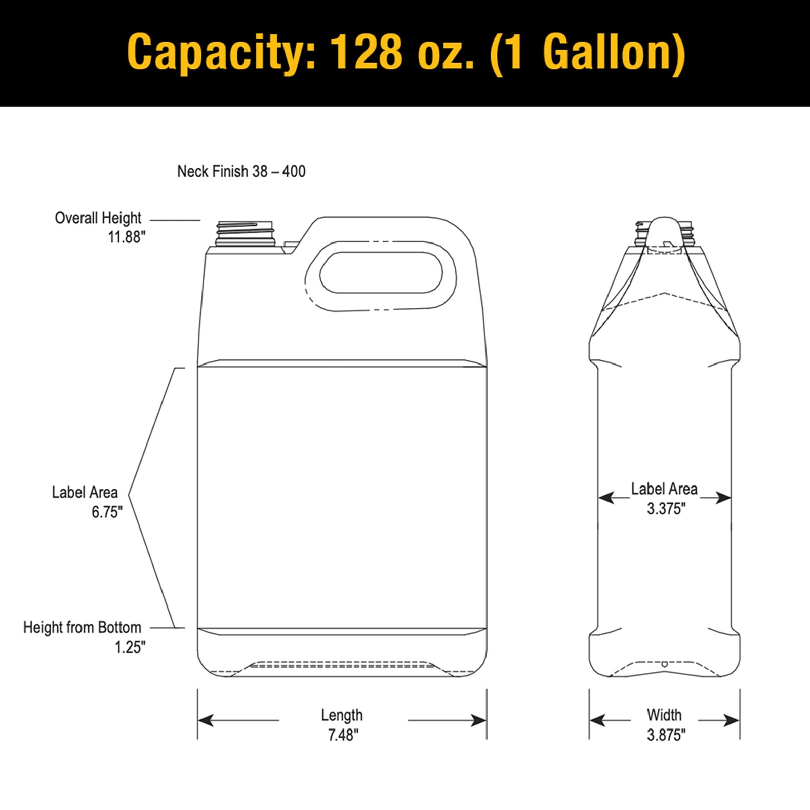 Jumuk Supplies 1 Gallon Plastic Jugs with Lids, Water 128 Ounces, White