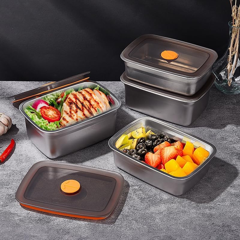 20 PCS Food Storage Containers with Lids Airtight (10 Containers & 10 Lids)，Stai