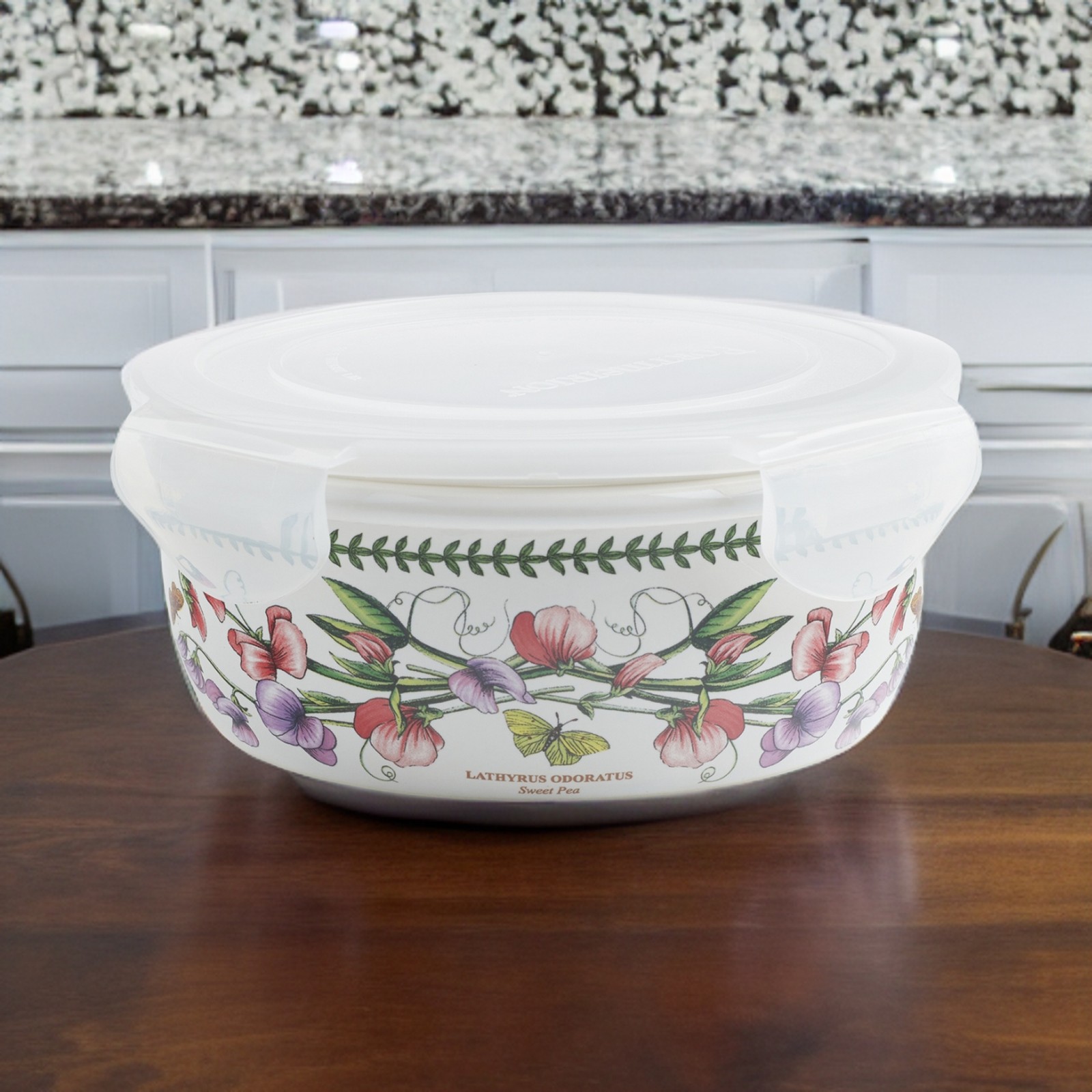 Portmeirion Botanic Garden 6.5-Inch Round Storage Container with Lid
