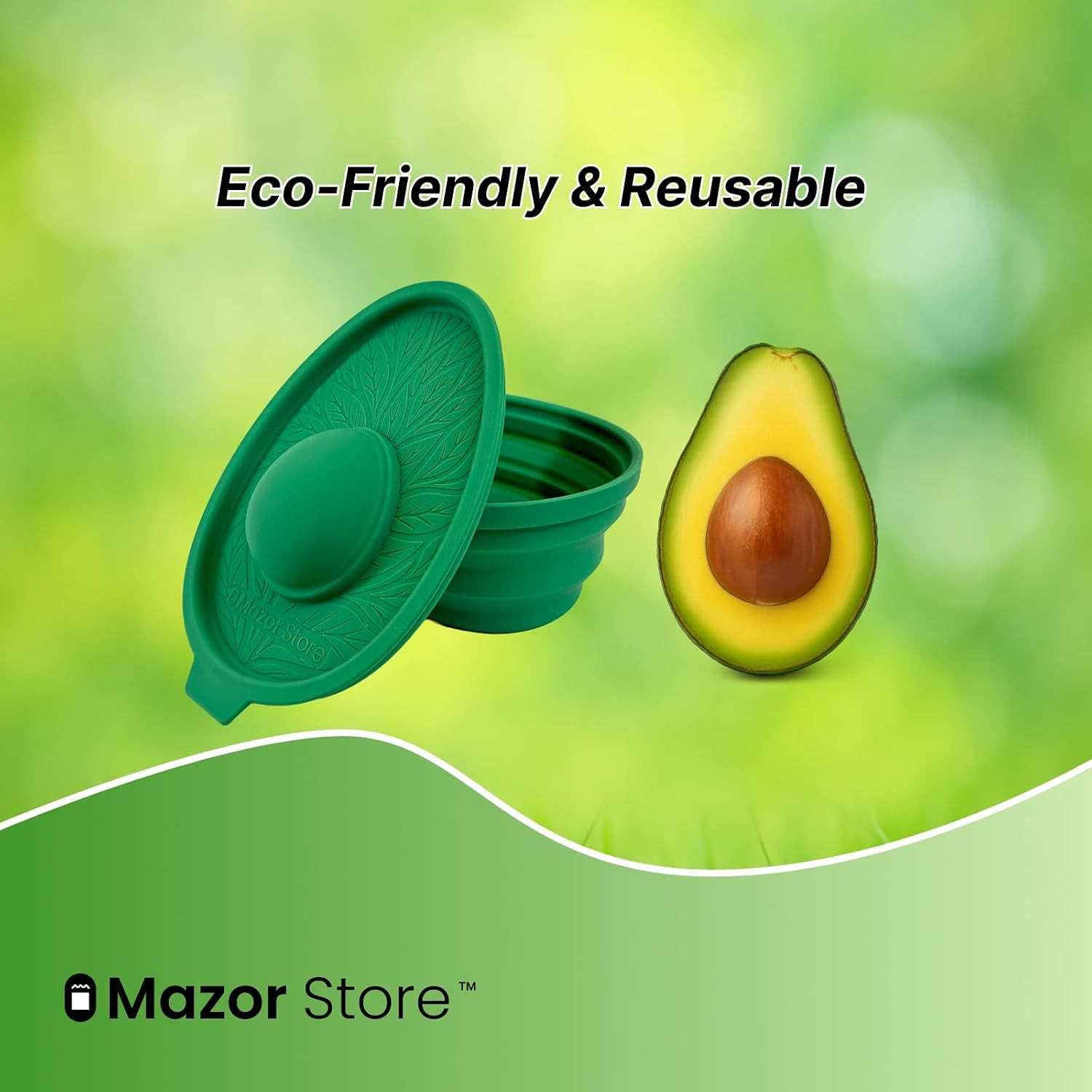 Collapsible Avocado Keeper with Lid Reusable Food Storage Container Avocado