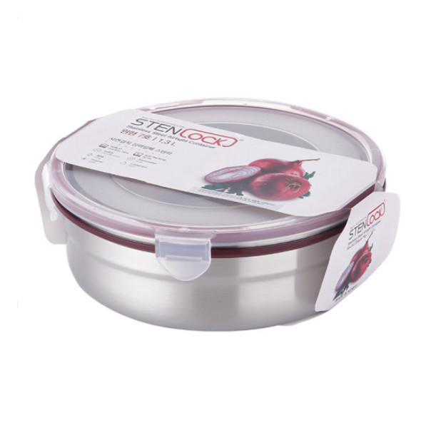 STENLOCK Classic Stainless Steel Side lunch Box 1300ml Circle NO 7