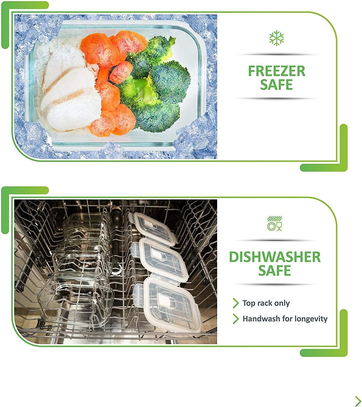 Prepnaturals 5 Pack 30 Oz Glass Meal Prep Containers – Dishwasher Microwave Free