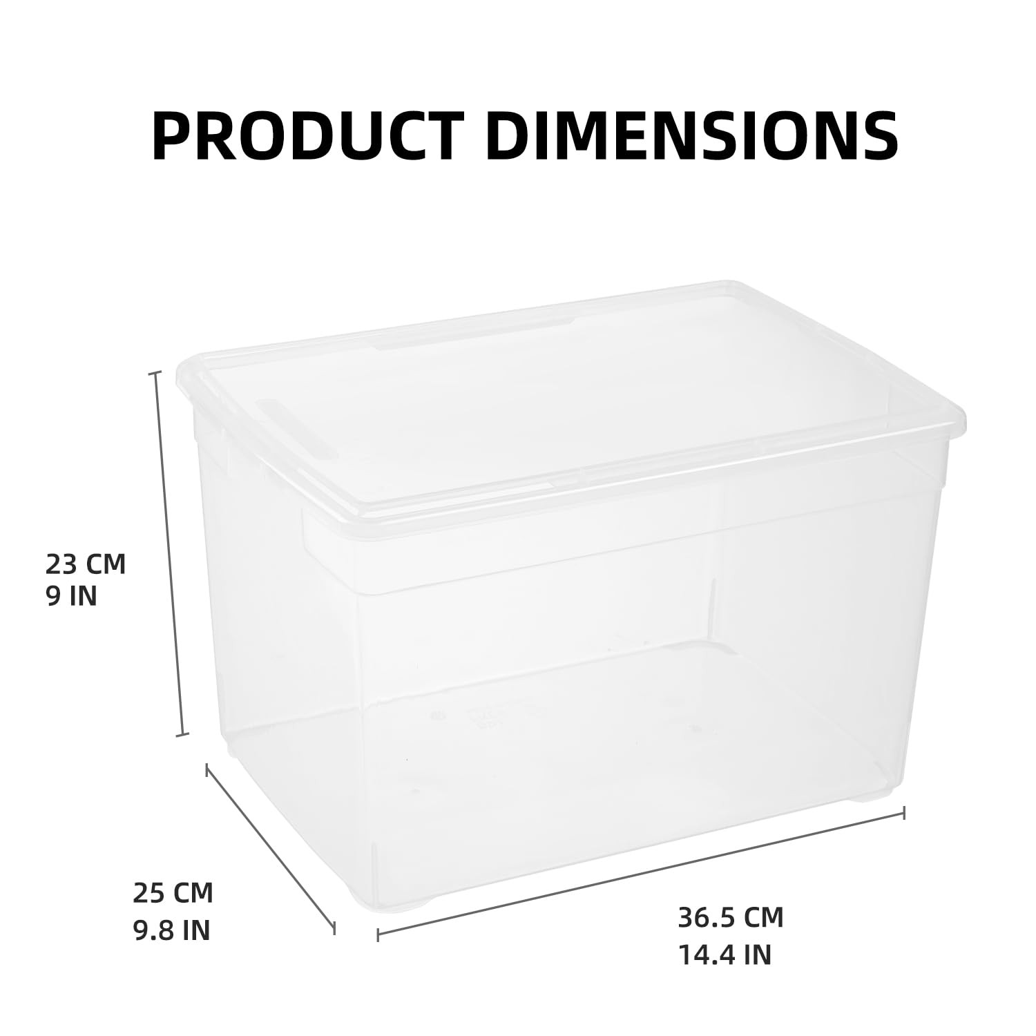 6 Pack 22QT Plastic Storage Bins with Lids, Stackable Clear Containers with L…