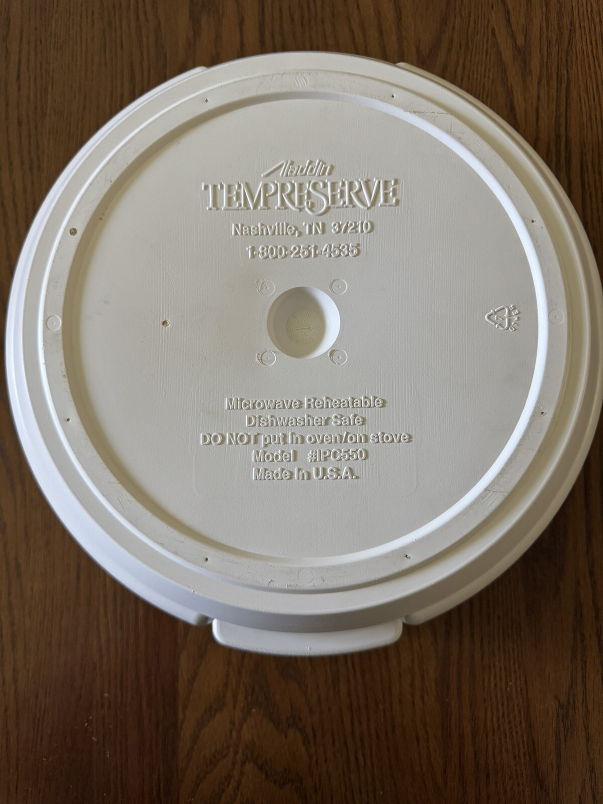 Aladdin Tempreserve Insulated Round Hot Cold Food Carrier Pie Dish Server IPC550