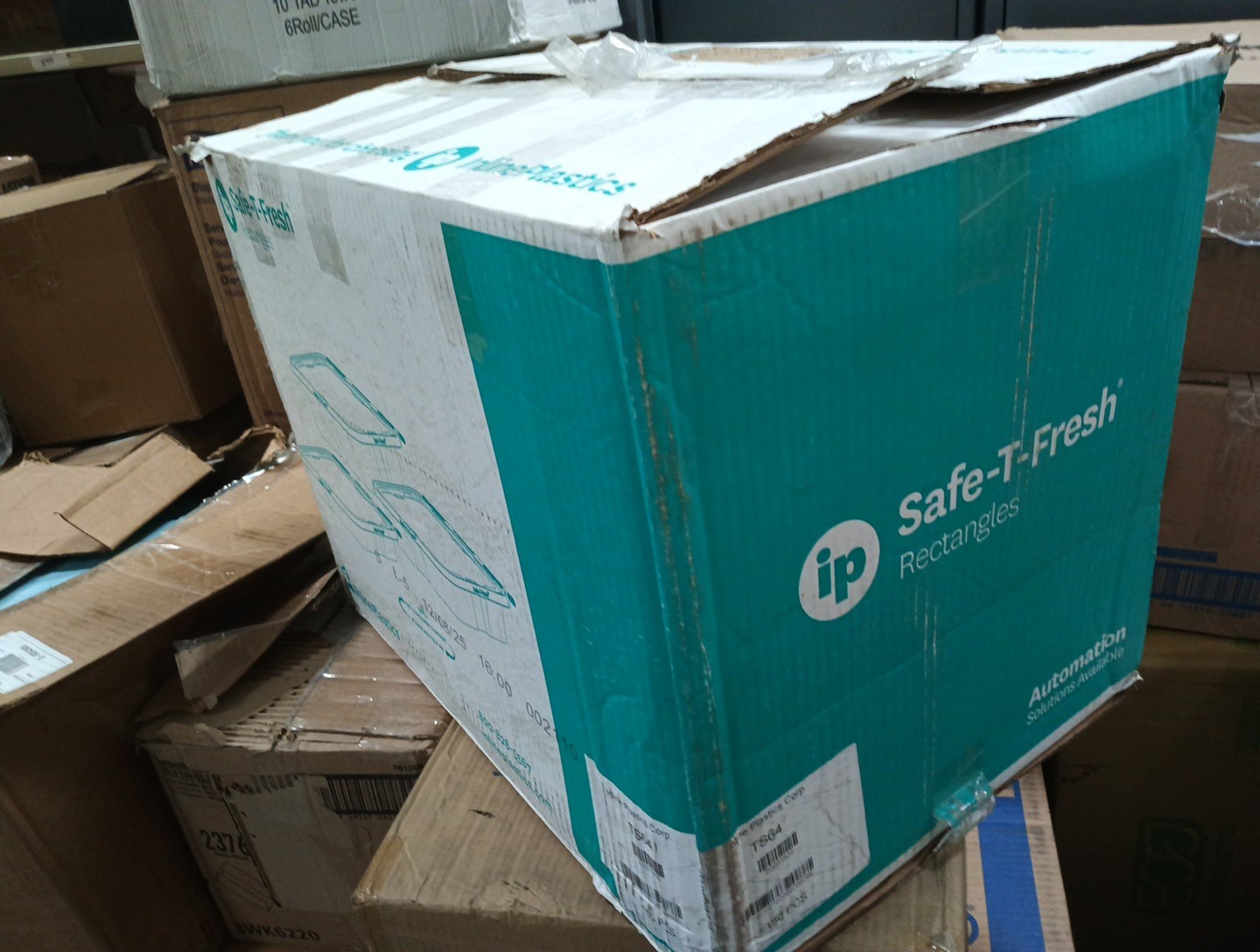 Safe-T-Fresh Tamper Resistant Square Food Container 64 oz 150/Case, 268