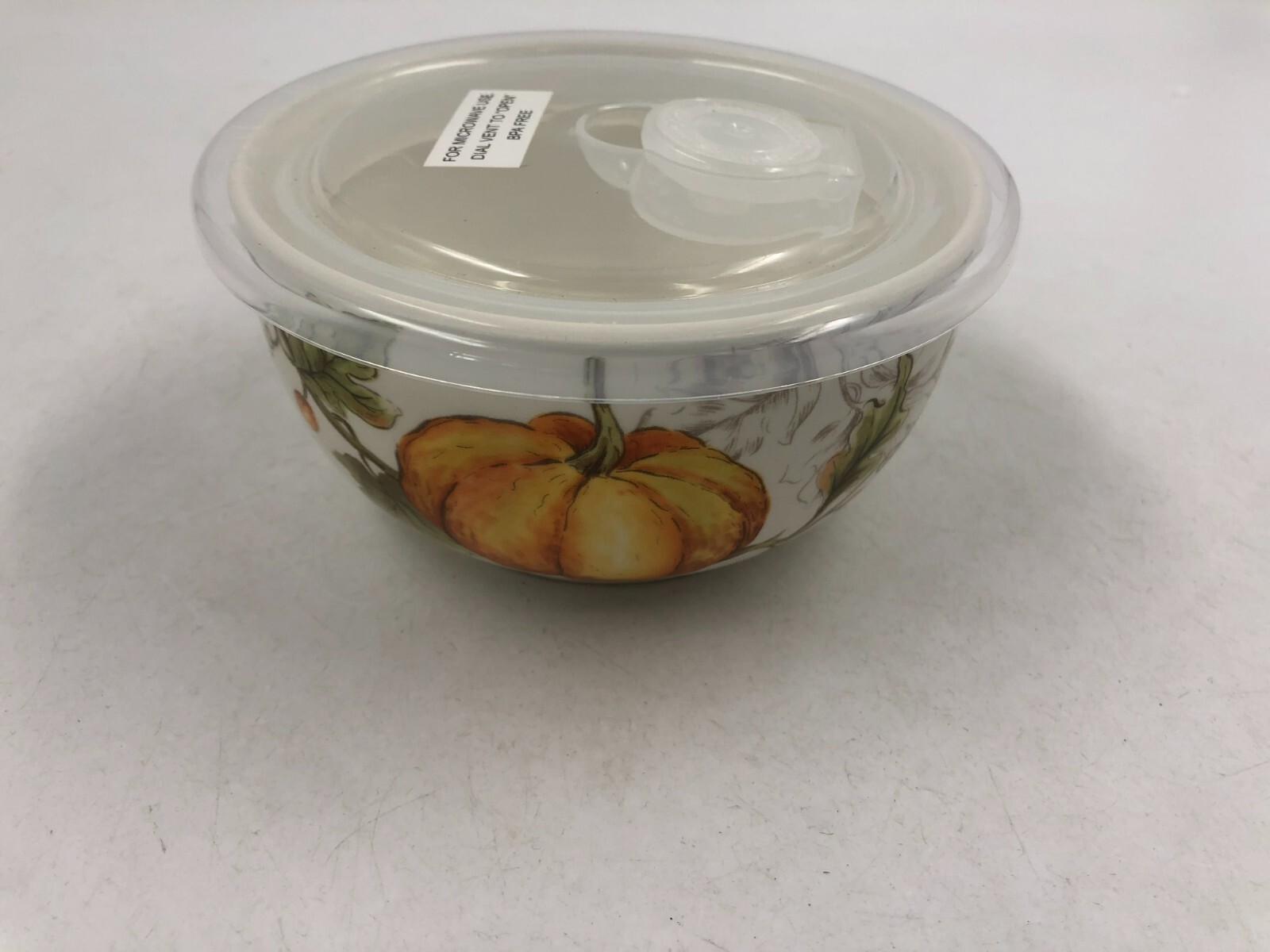 Grace Ceramic 6 & 5in Fall Pumpkins food containers with Plastic lids AA01B33013