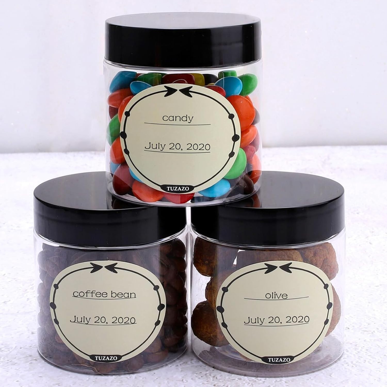 48 Pack 4 Oz Plastic Container Jars with Lids BPA Free, Empty Round Clear Cos…