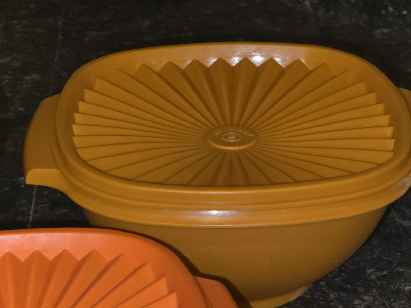 Tupperware SERVALIER SERVING HANDLED BOWLS bowl Vintage 3 Pc Set + Seals Harvest