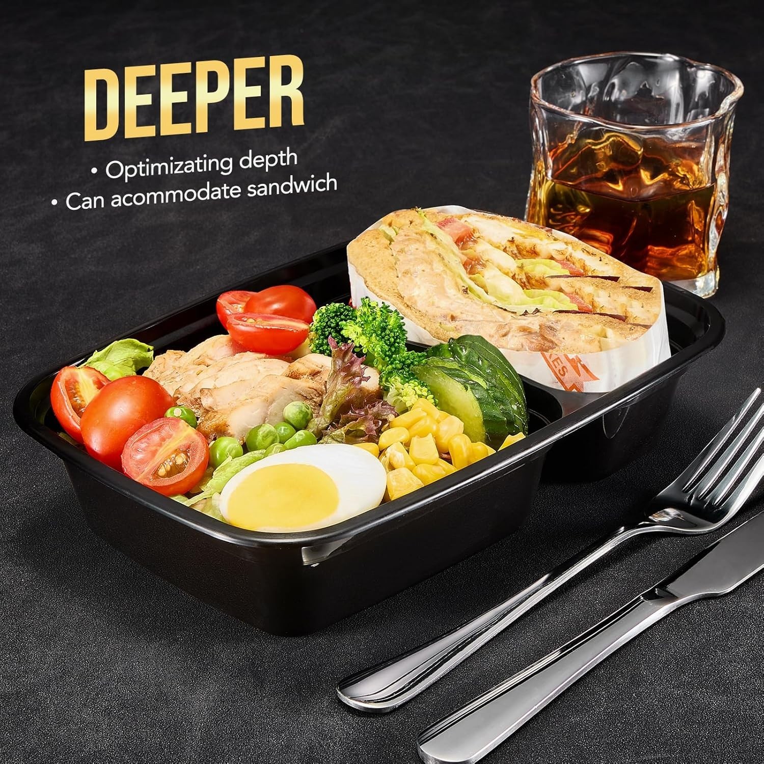 10 Pack Meal Prep Containers Reusable Microwave Safe Thick Food Storage 32OZ