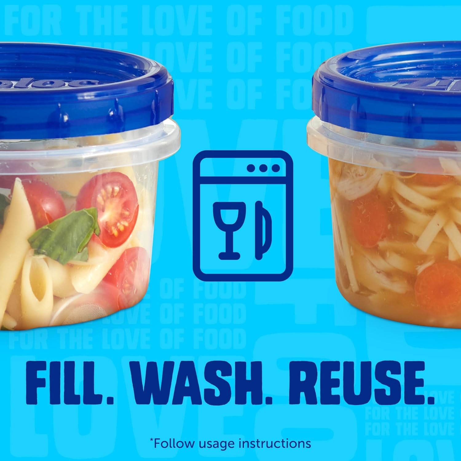 Ziploc Twist n Lock Food Storage Containers 4 Cup Medium Round Leak Resistant