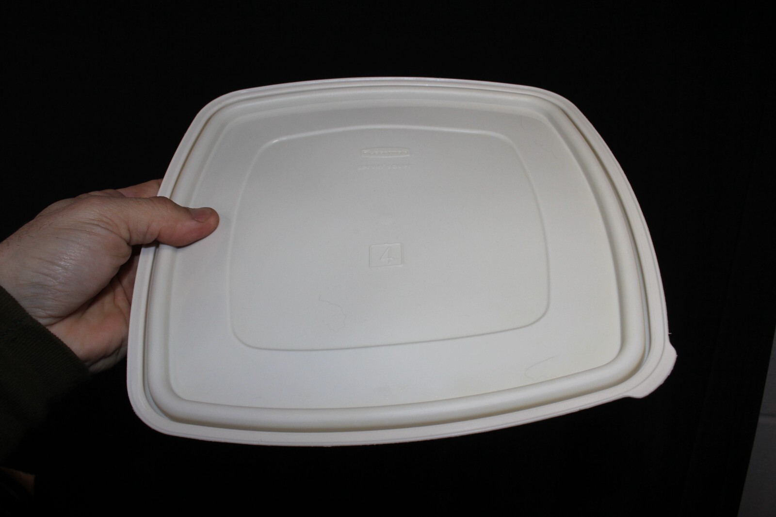 Vintage Rubbermaid Servin Saver #4 Square Lid 0015 Replacement Snap Cover 10.25″