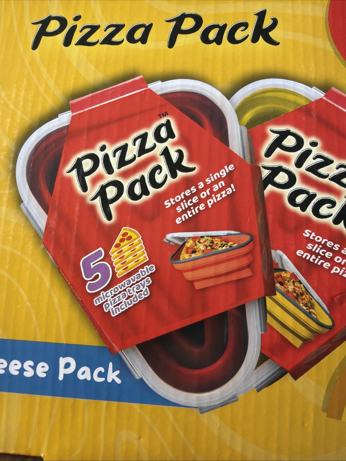 Pizza Pack Reusable BPA-Free Silicone Storage Container (2-pack) NEW WITH BOX