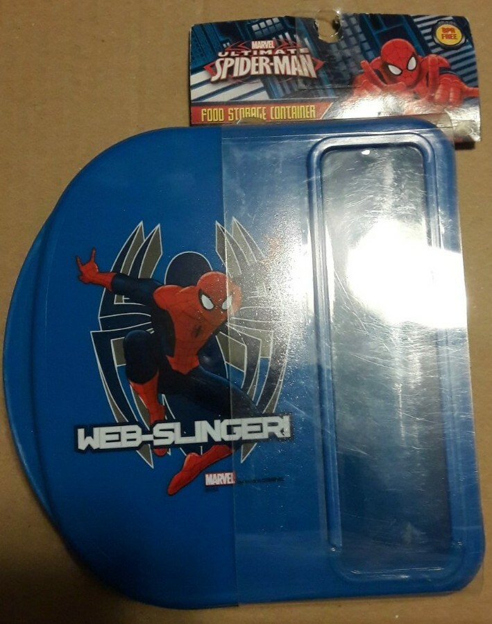 Marvel Spider-Man Lunch Box Set with Case Spoon & Fork NWT FREE SHIPPING