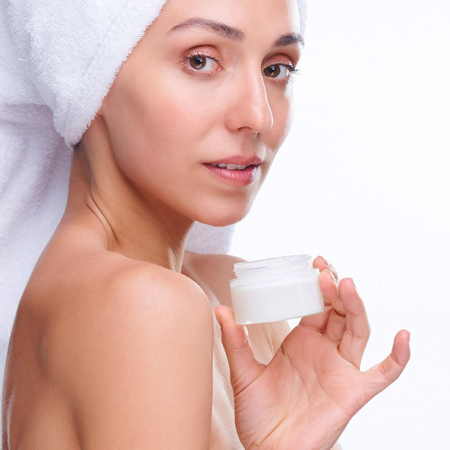 4 Pieces round Wide-Mouth Leak Proof Plastic Container Jars with Lids for Travel