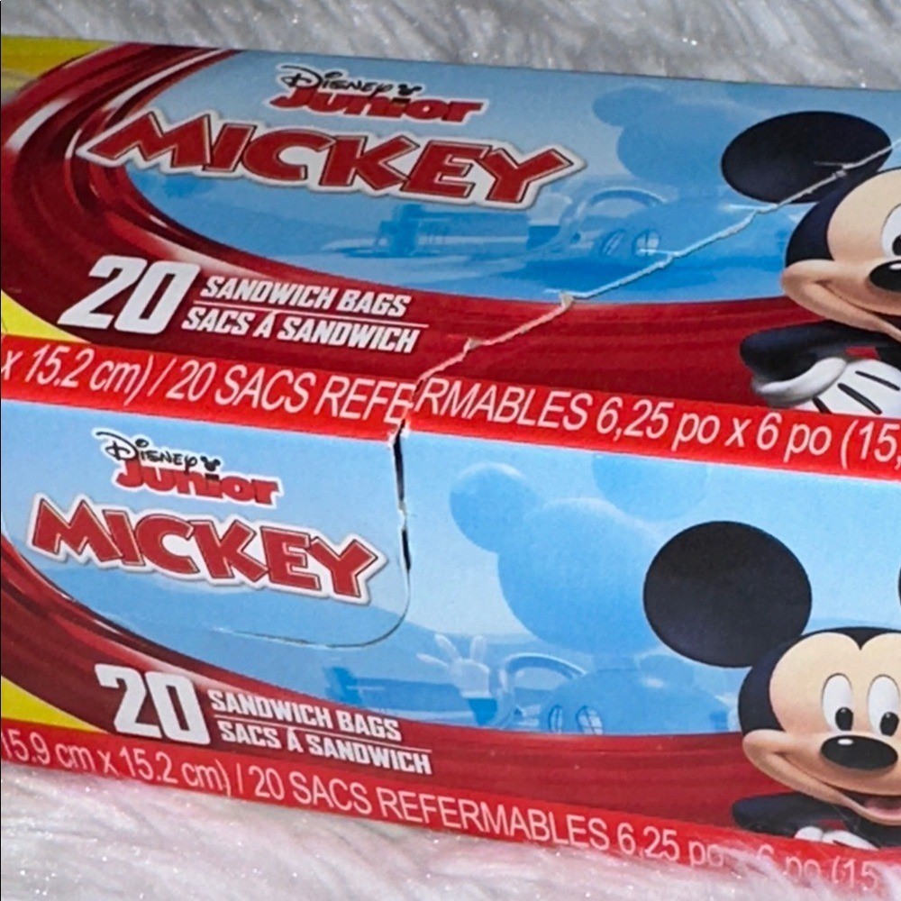 Disney Mickey Mouse Sandwich Bags Junior Clubhouse Just Awesome 40 Bags!