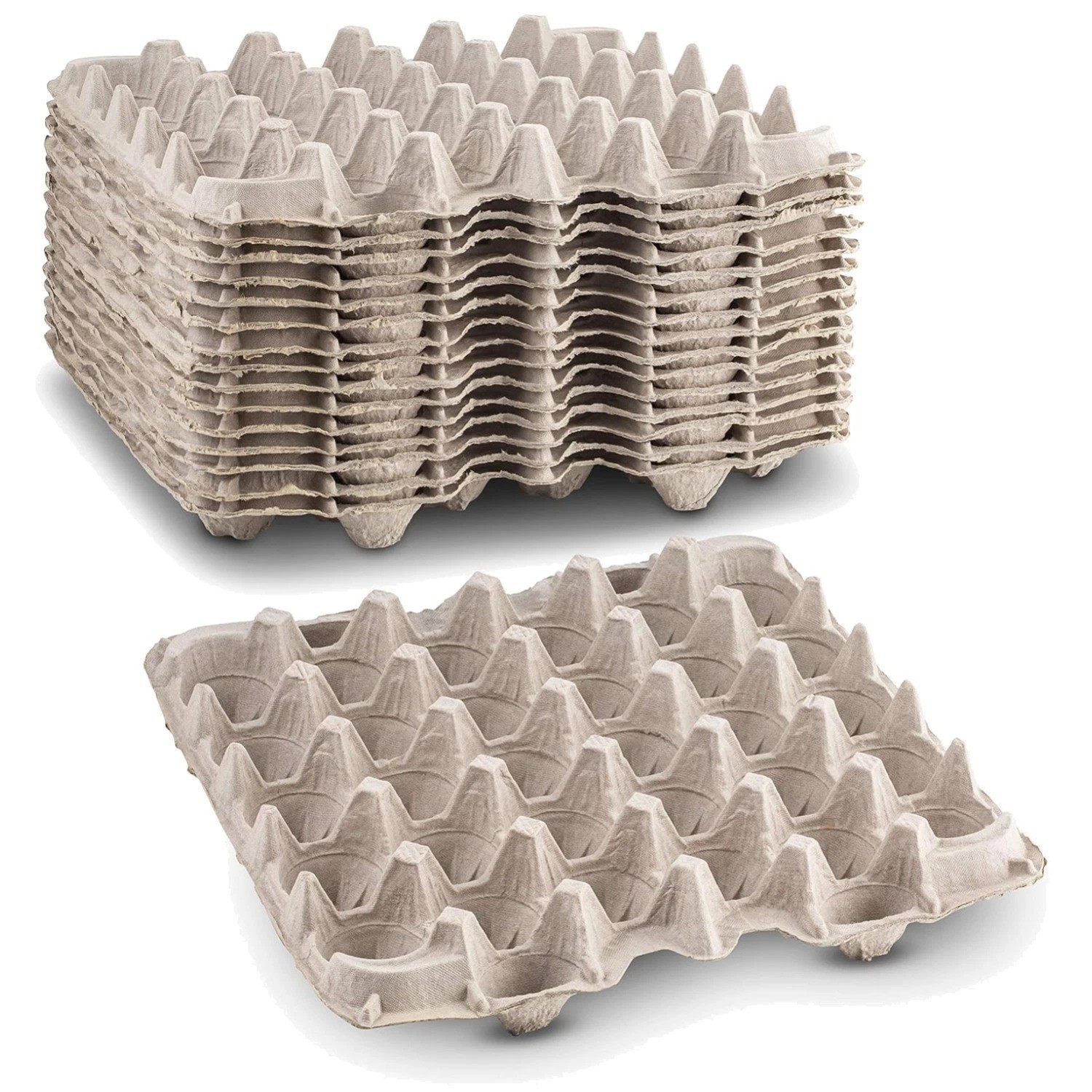 Biodegradable Pulp Fiber Egg Flats – 15 Count`