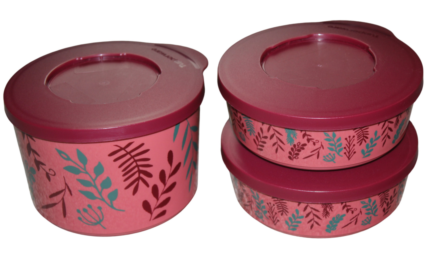Tupperware Autumn Harvest Stock n Clip Bowl 3pk Stack 1.25 & 3.25 Cups Small NEW