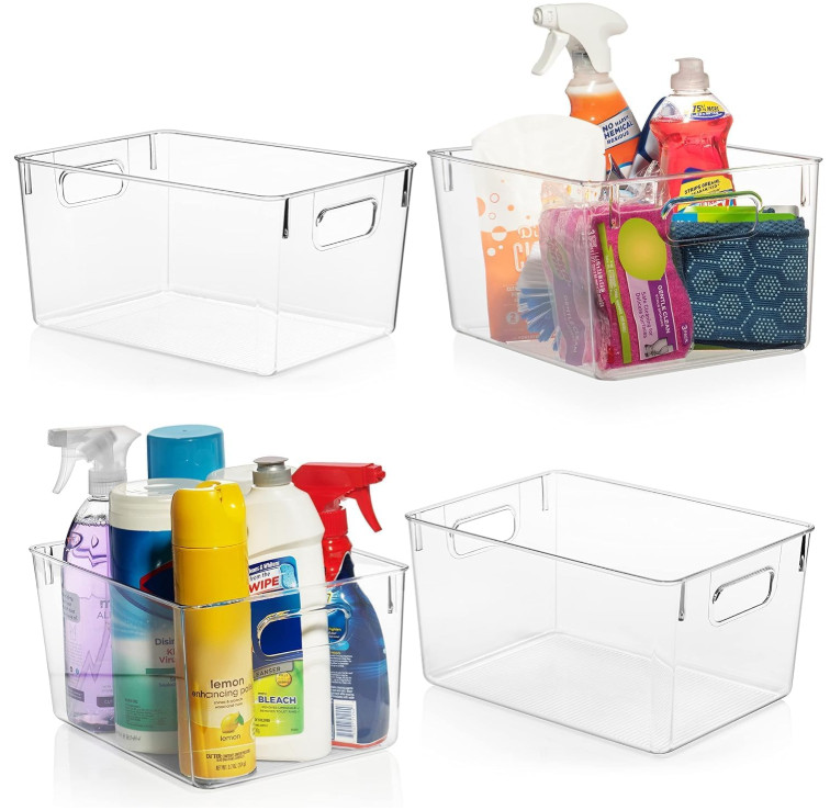 Cajas organizadoras transparentes multiuso cocina oficina garaje hogar, Nuevo