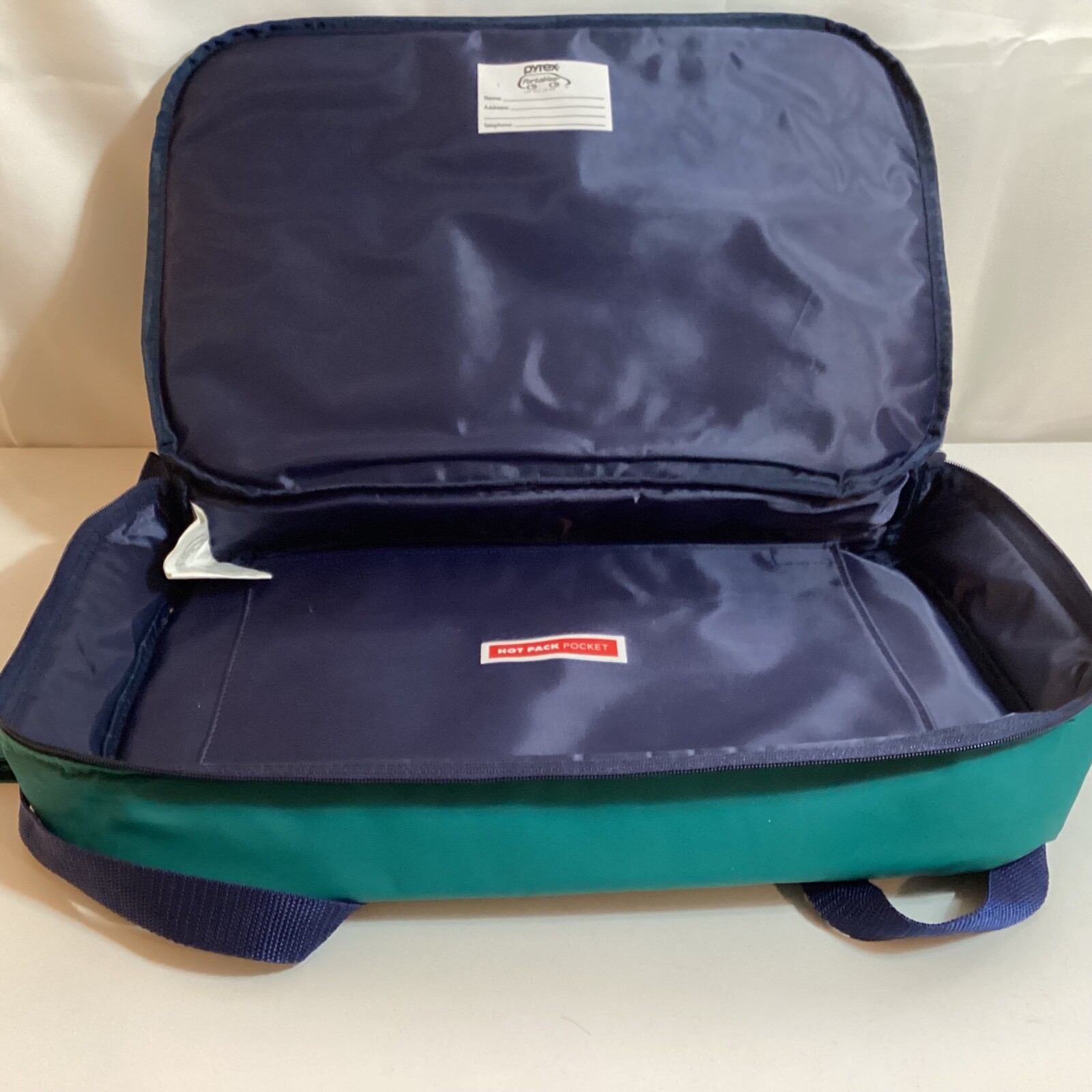 Pyrex Portables “The Way to Go” insulated carrying case w/ handles Teal