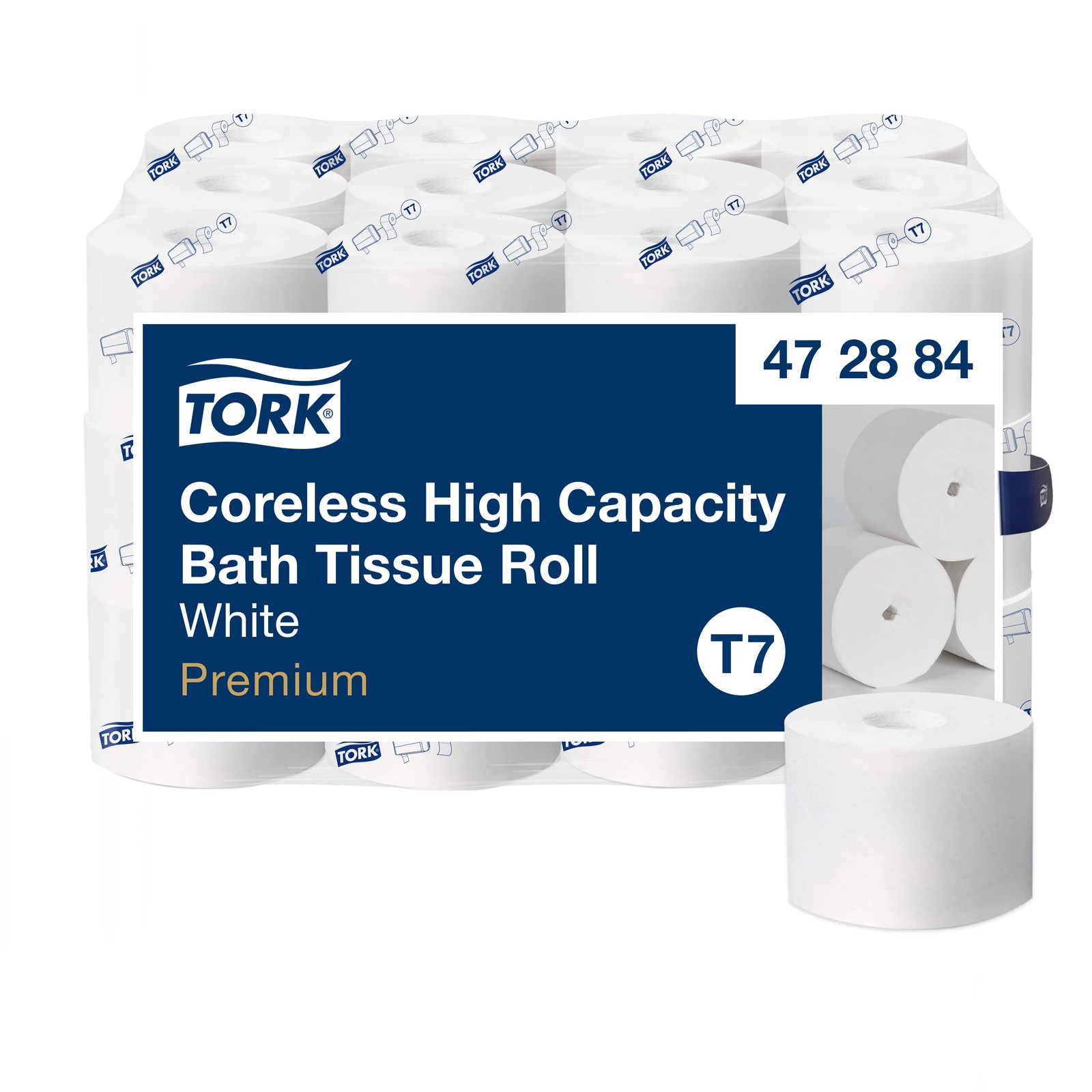 Tork Coreless High-Capacity Toilet Paper Roll White T7 Premium 2-Ply 36 X 750