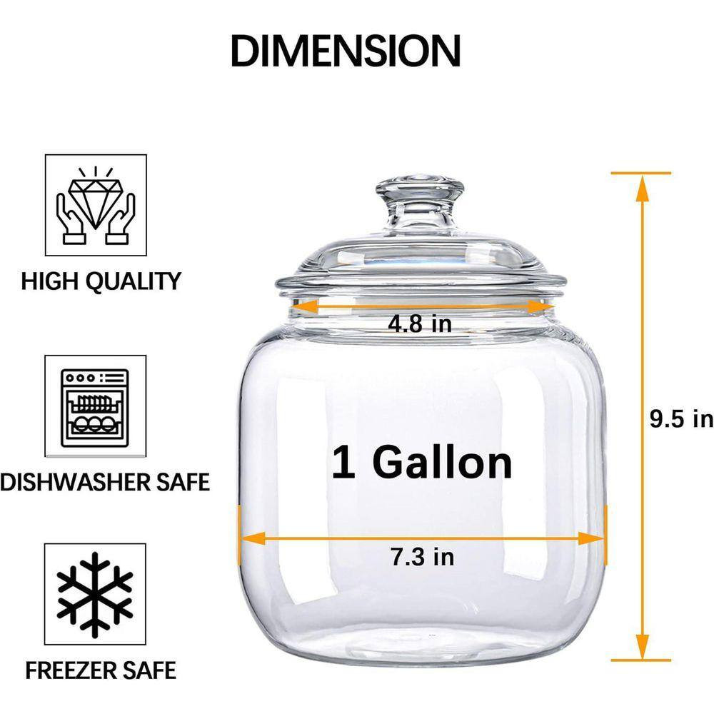 128 Oz. Airtight Shatterproof Food Storage Canister Premium Plastic Jar Dishwash