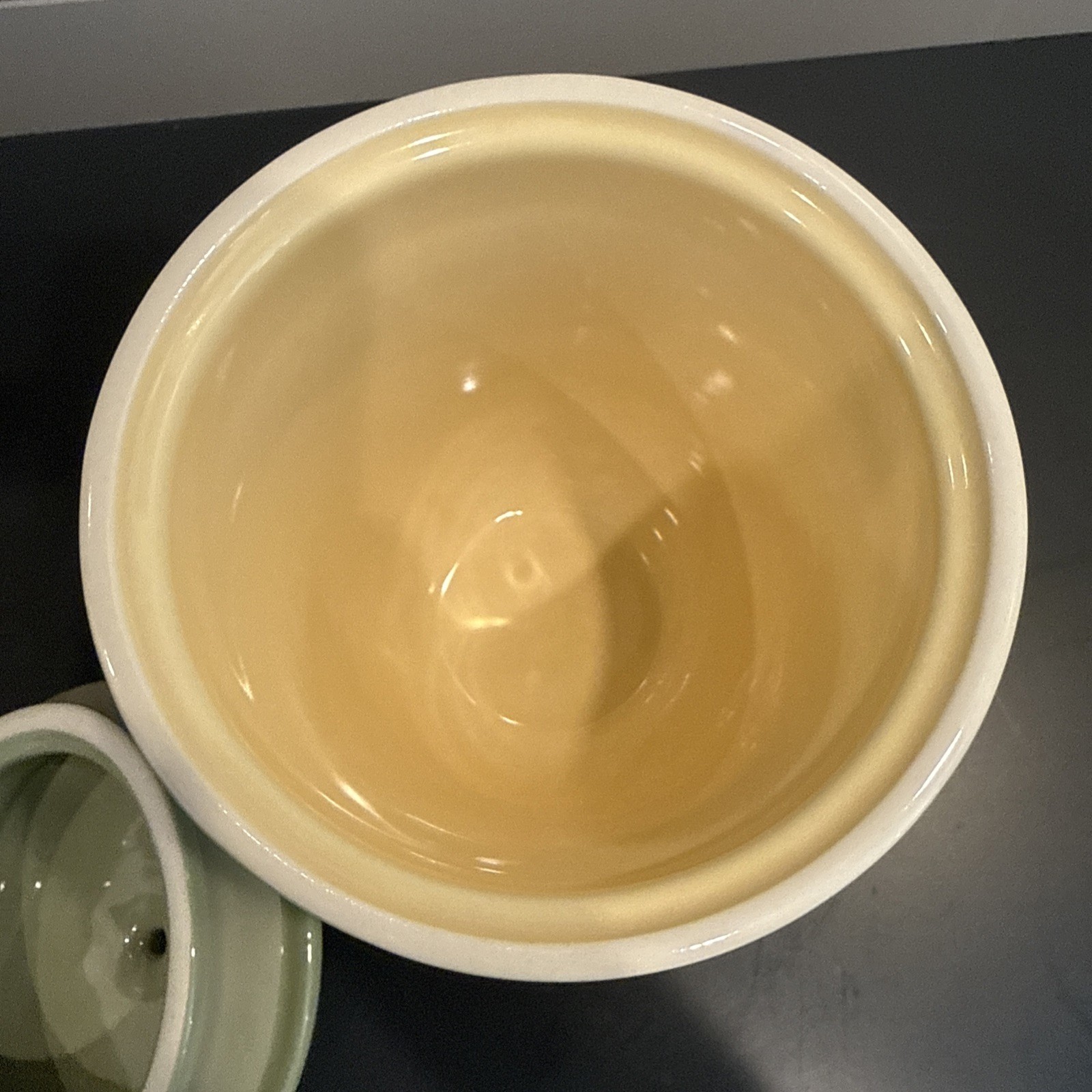 Fresh Territory Ceramic Canister Food Container Crock Sage Green 6.75” Tall