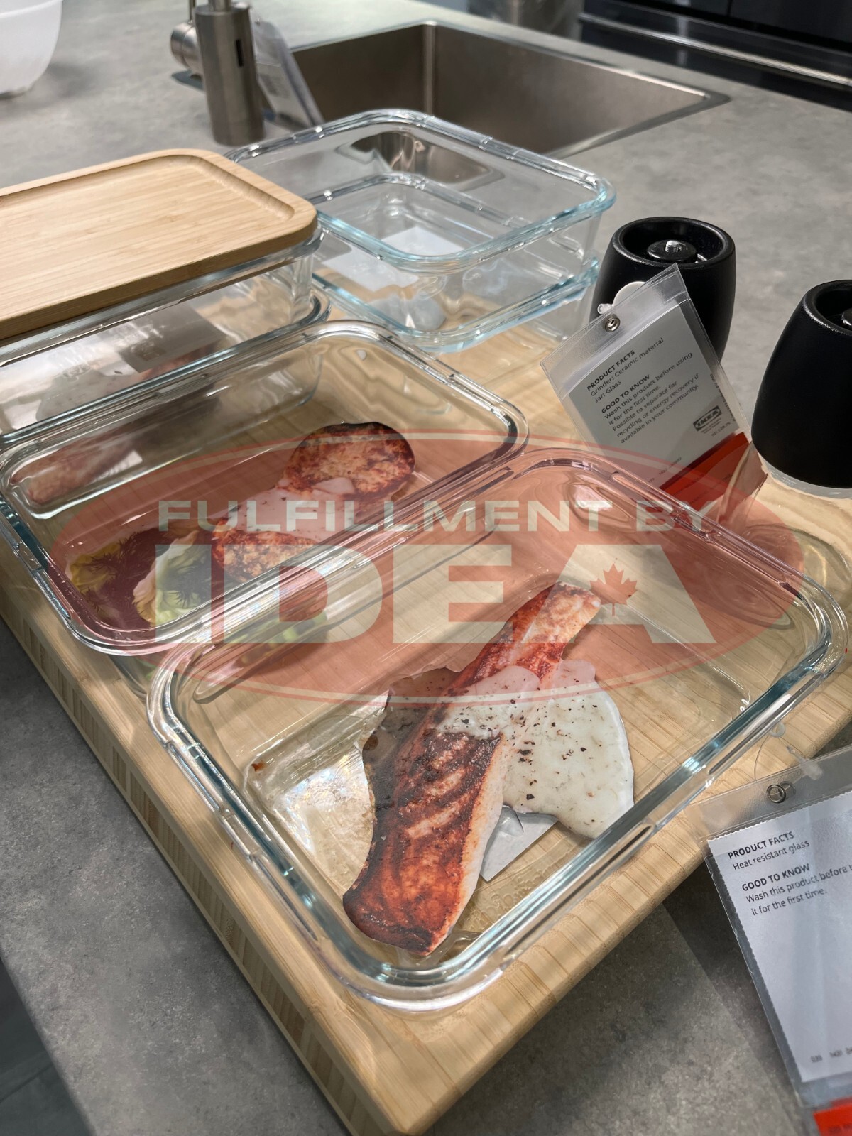 New IKEA 365+ Large Rectangular Glass Food Container 3.1 L (3 qt) 803.931.31